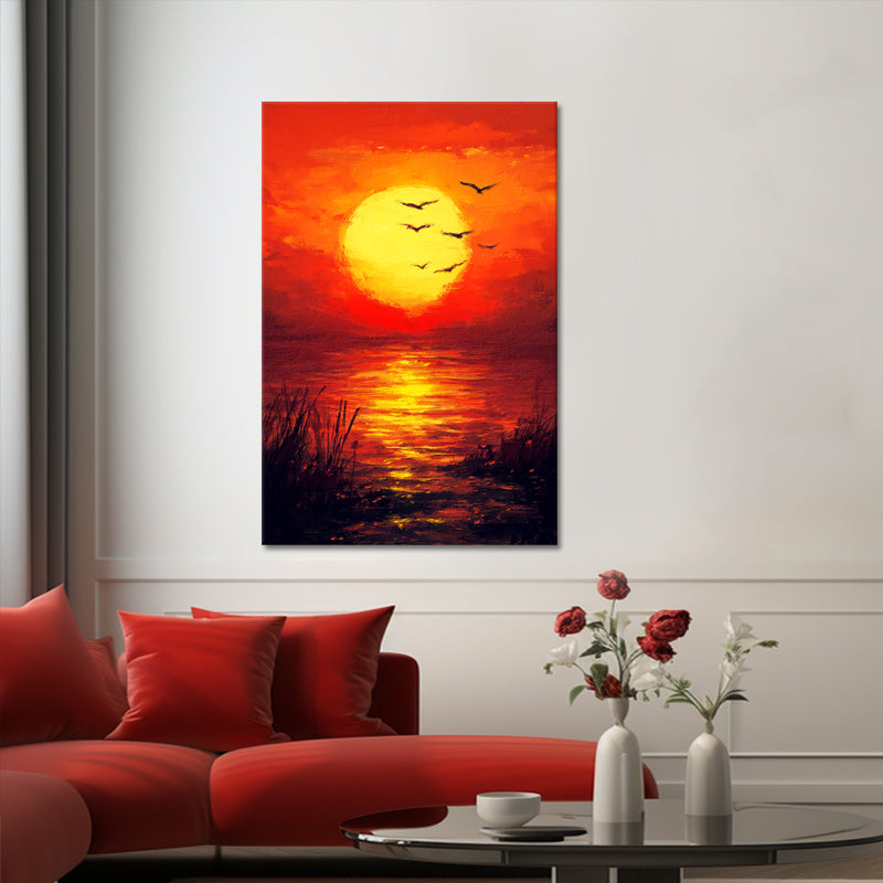 Zonsondergang in de natuur