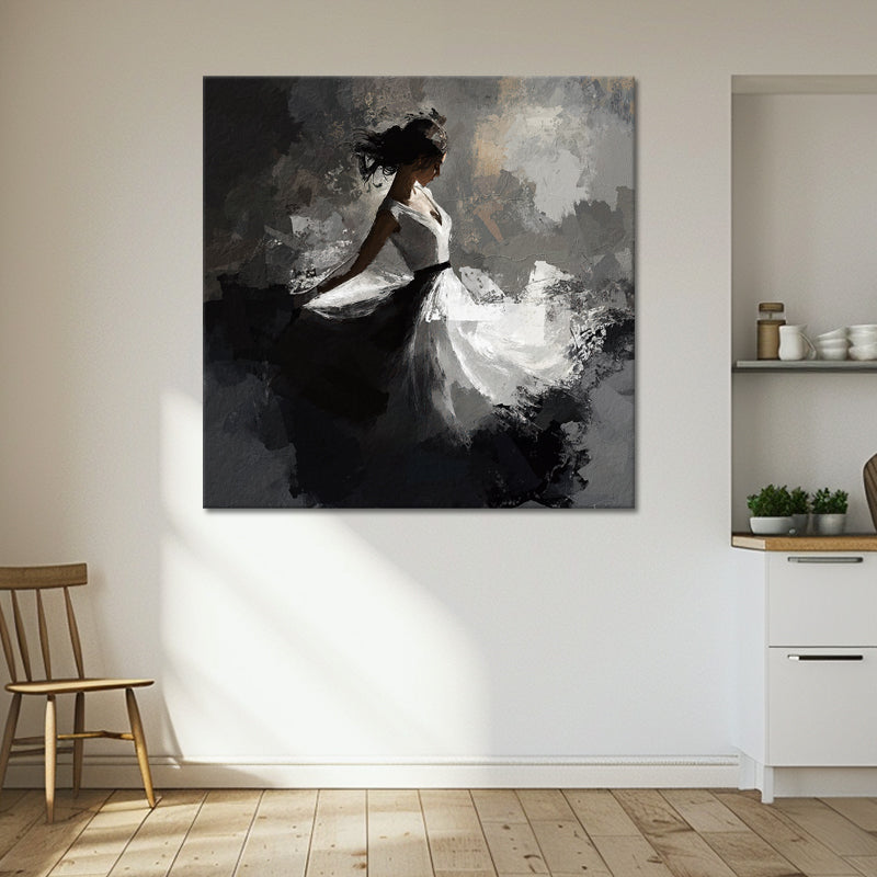 Danseres in een witte jurk