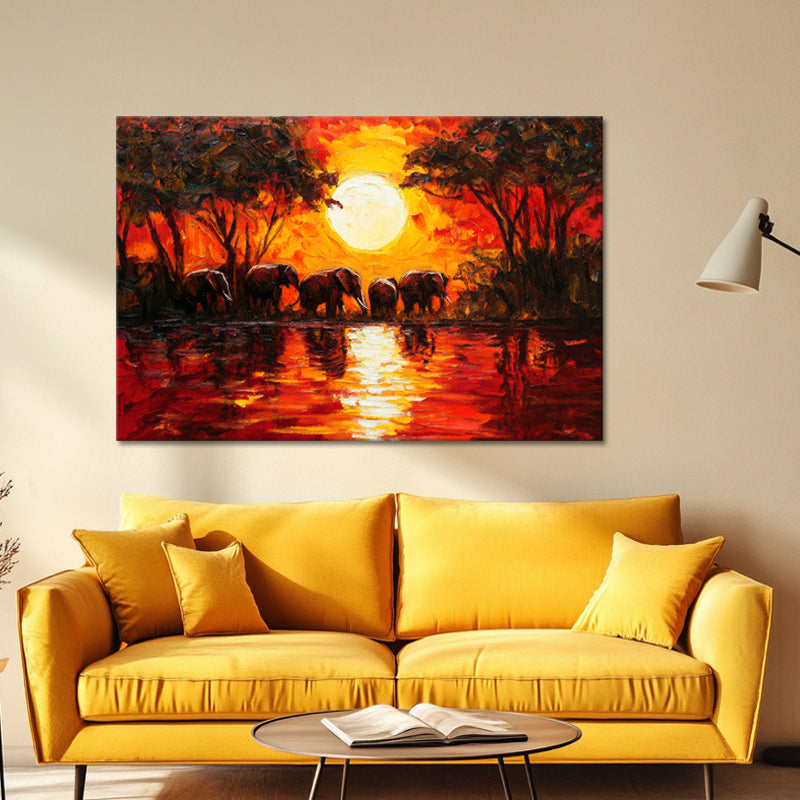 Sonnenuntergang in der Savanne