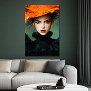 Frau mit orangem Hut VII