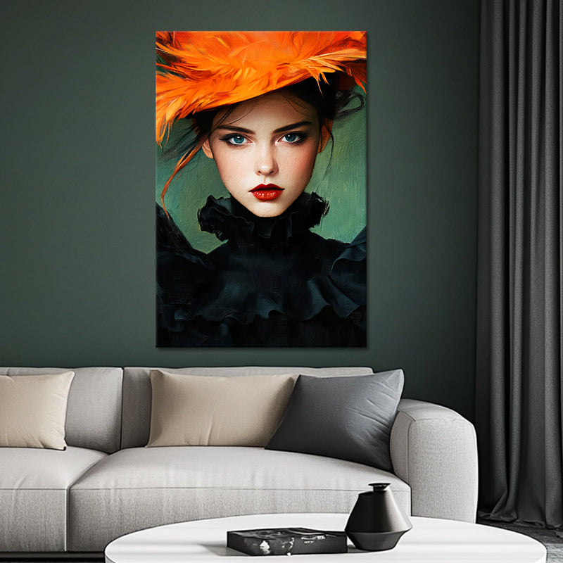 Frau mit orangem Hut VII