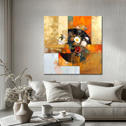 Abstrakt mit Blumen