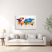 World map in color
