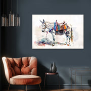 Aquarel Schilderij Ezel