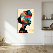 Vrouw in abstract