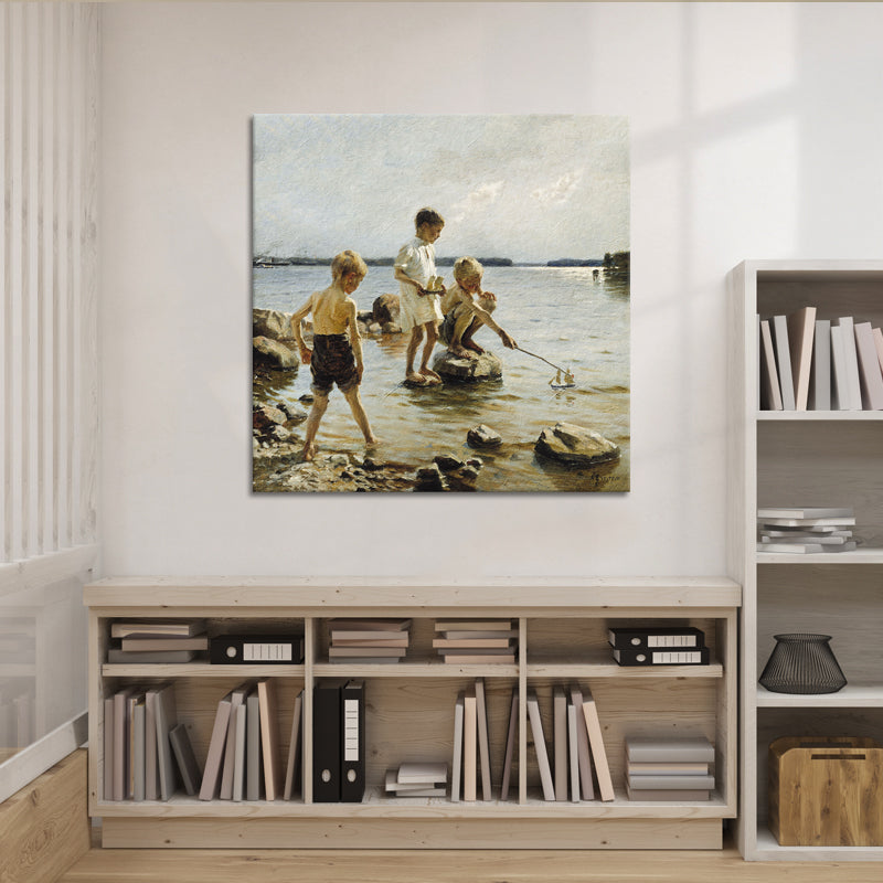 Jongens die aan de wal spelen, Albert Edelfelt