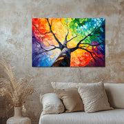 Schilderij Kleurrijk boom II