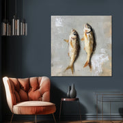 Twee vissen schilderij