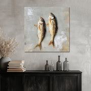 Twee vissen schilderij