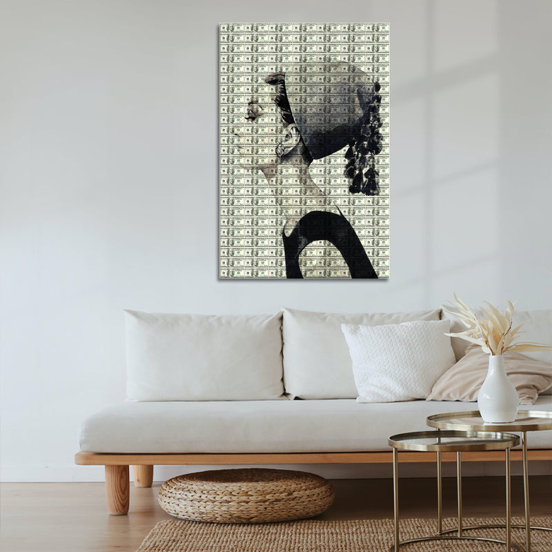 Audrey Hepburn zwart wit grijs