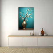 Vaas met witte bloemen
