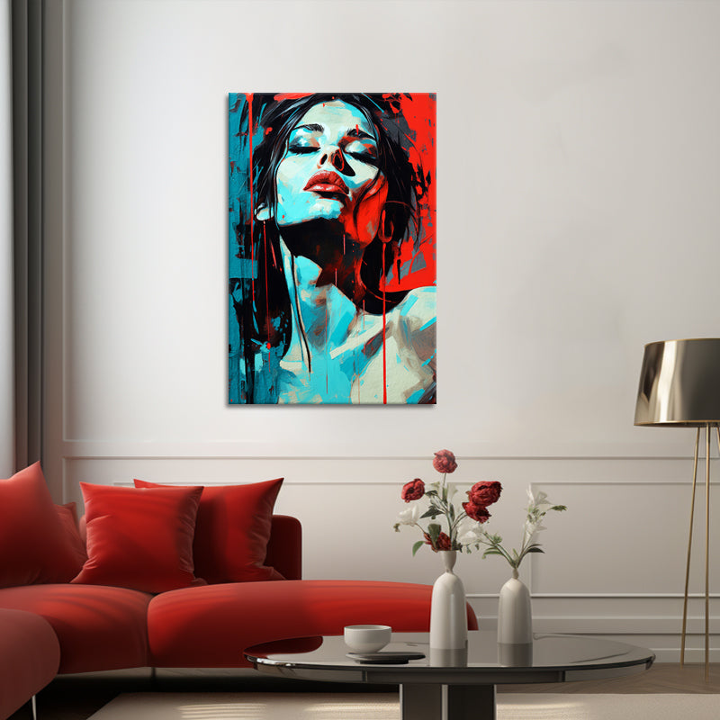 Schilderij Portret van vrouw