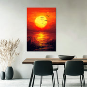 Zonsondergang in de natuur
