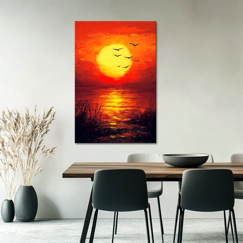Zonsondergang in de natuur