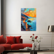 Zonsondergang schilderij