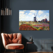 Fields of Tulip With The Rijnsburg Windmill - Monet