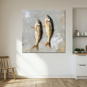 Twee vissen schilderij