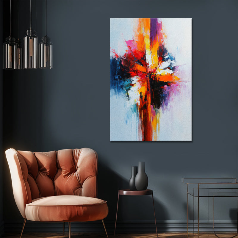 Abstract in kleur schilderij