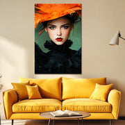 Frau mit orangem Hut VII
