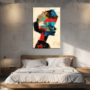 Vrouw in abstract