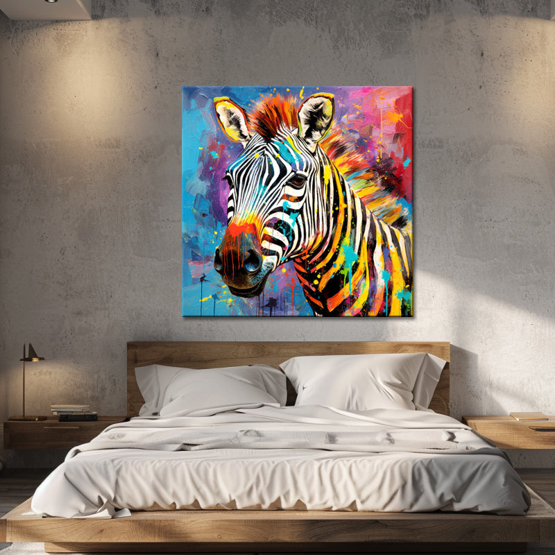Bunte Zebra-Kunst