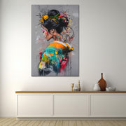 Japanische Geisha-Graffiti-Kunst