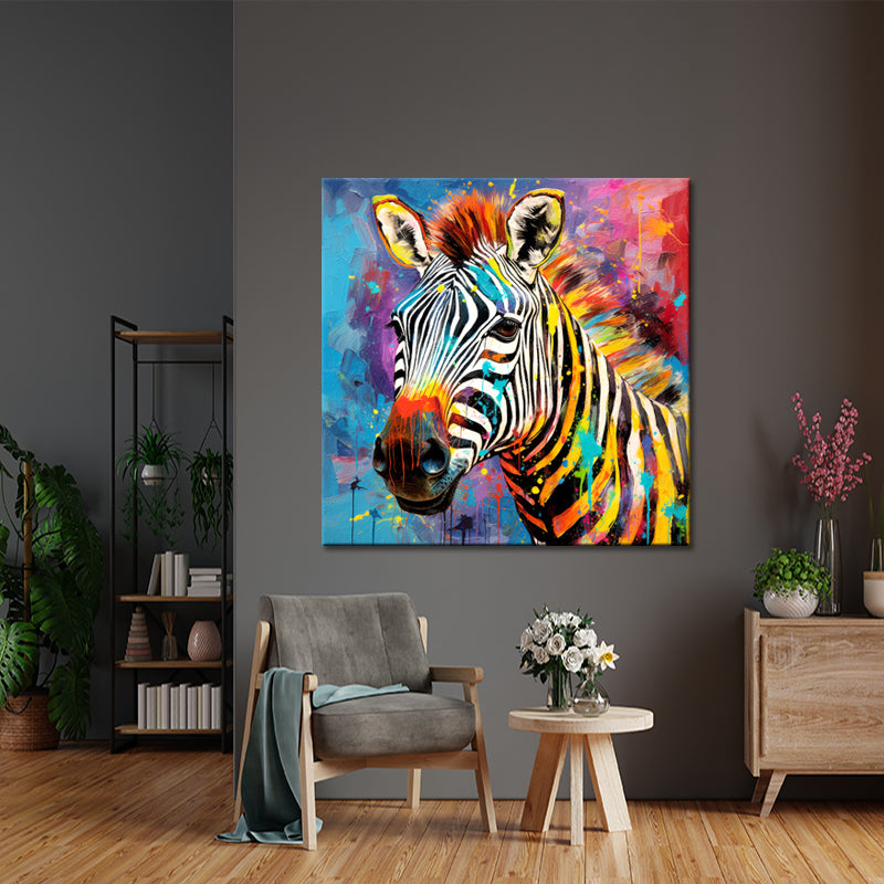 Bunte Zebra-Kunst