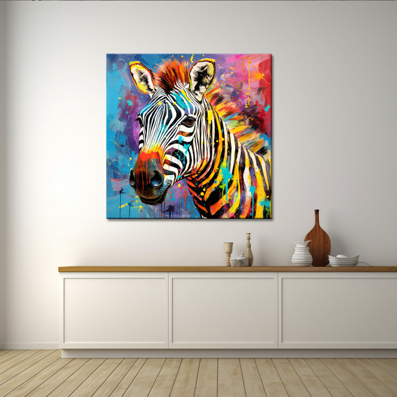 Bunte Zebra-Kunst
