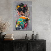 Japanische Geisha-Graffiti-Kunst