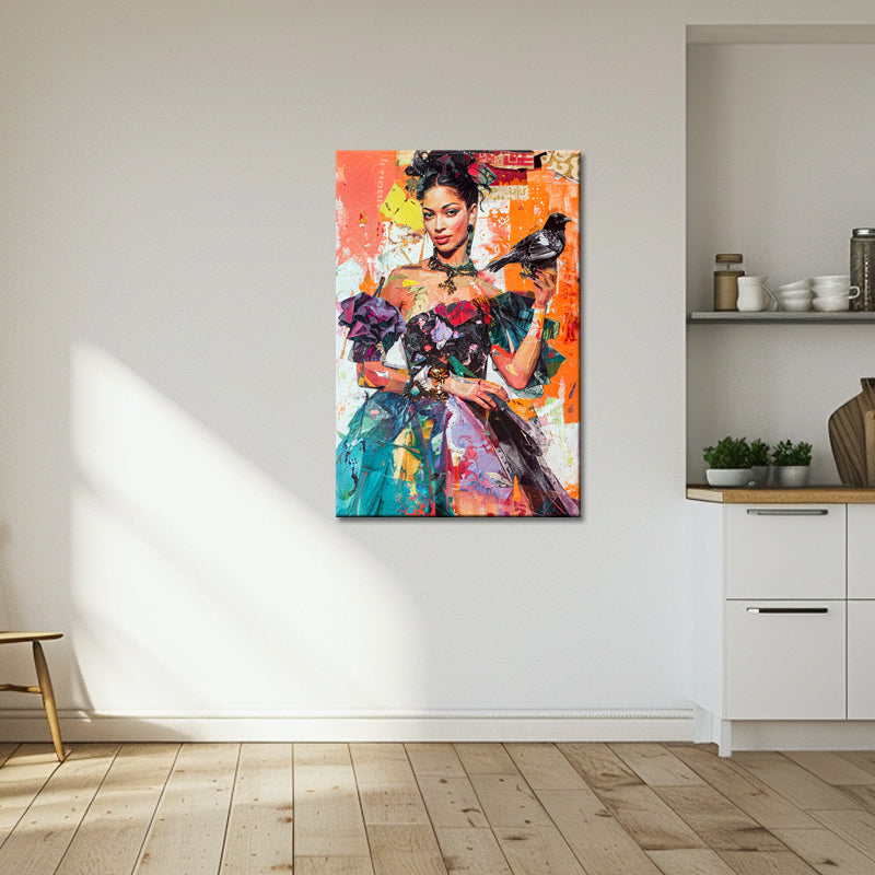 Vrouw met vogel in haar hand II