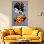 Japanische Geisha-Graffiti