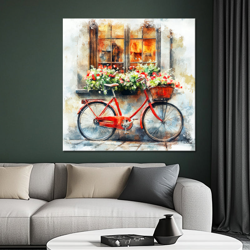 Fiets met bloemen
