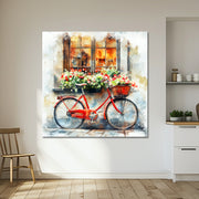 Fiets met bloemen