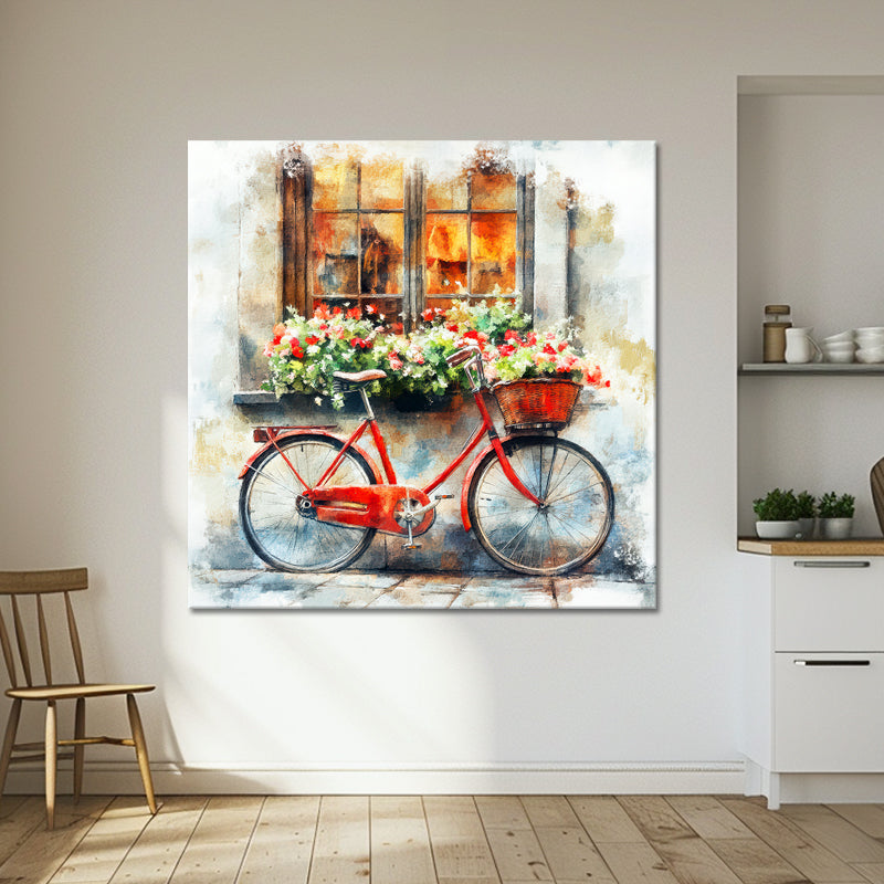 Fiets met bloemen