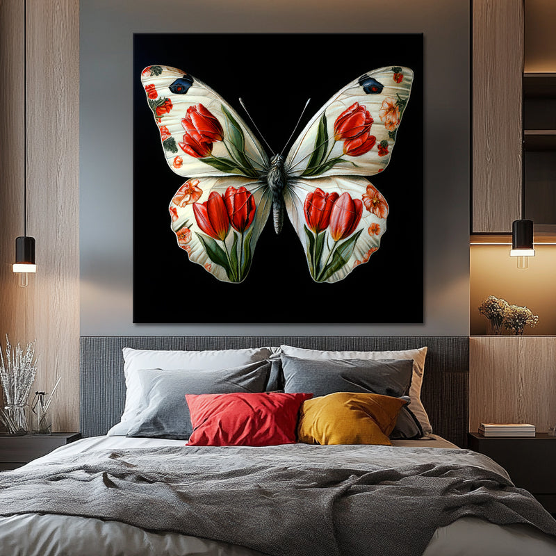 Schmetterling mit Blumen II