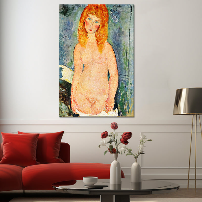Stehender weiblicher Akt mit rotem Haar – Amedeo Modigliani