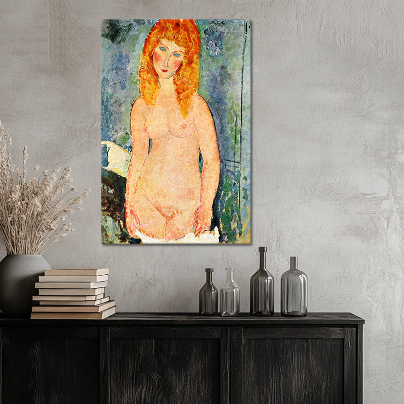 Stehender weiblicher Akt mit rotem Haar – Amedeo Modigliani