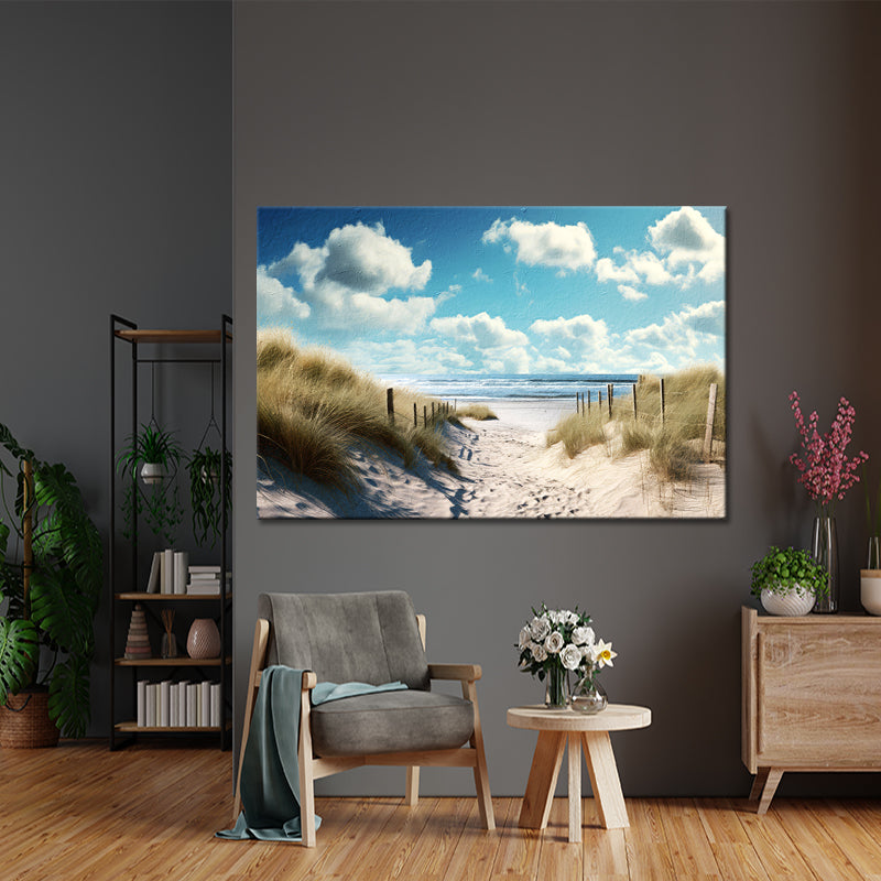 Nederlandse kust met duinen