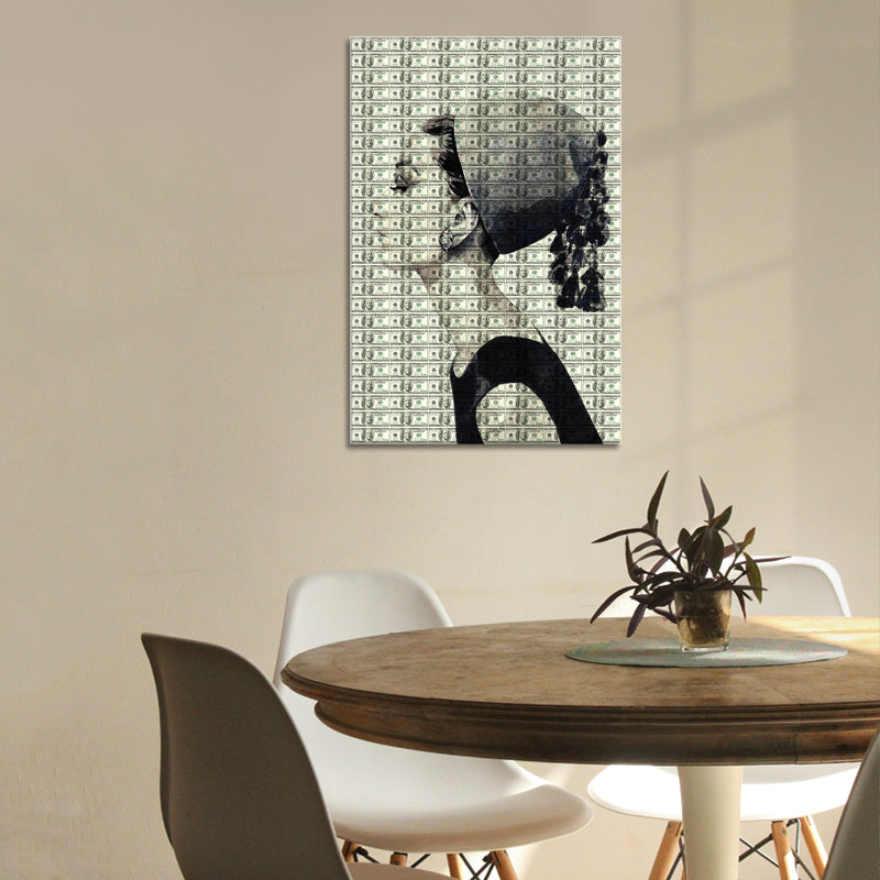 Audrey Hepburn zwart wit grijs