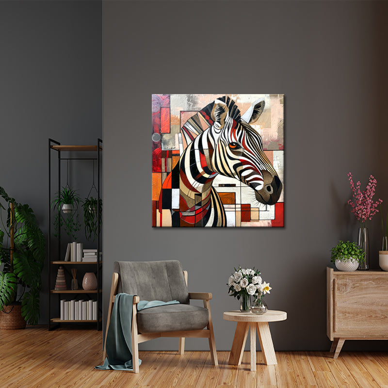 Kubistisches Zebra-Gemälde
