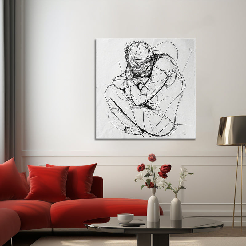 De Denker op canvas