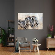 Gemälde Zwei Zebras