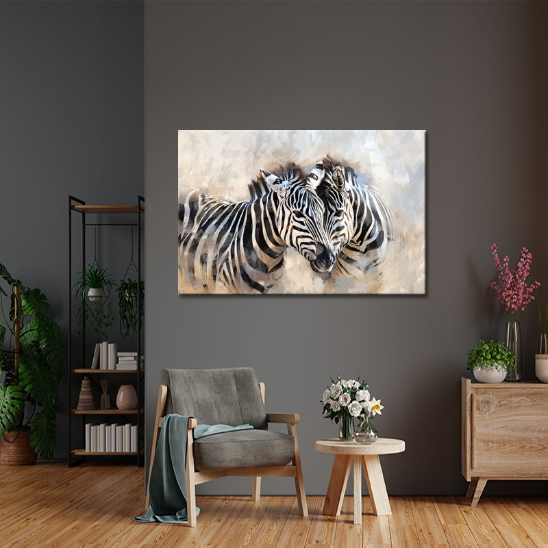 Gemälde Zwei Zebras