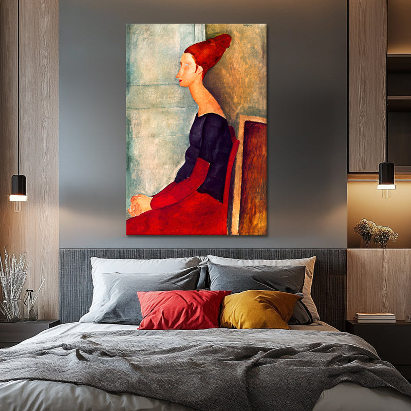Jeanne Hébuterne in donker kleding -  Amedeo Modigliani