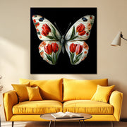Schmetterling mit Blumen II