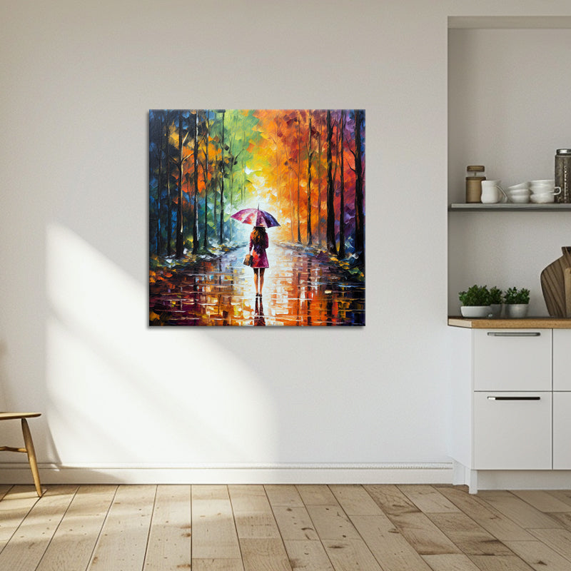 Frau mit Regenschirm II