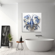 Hummer im Delfter-Blau-Stil
