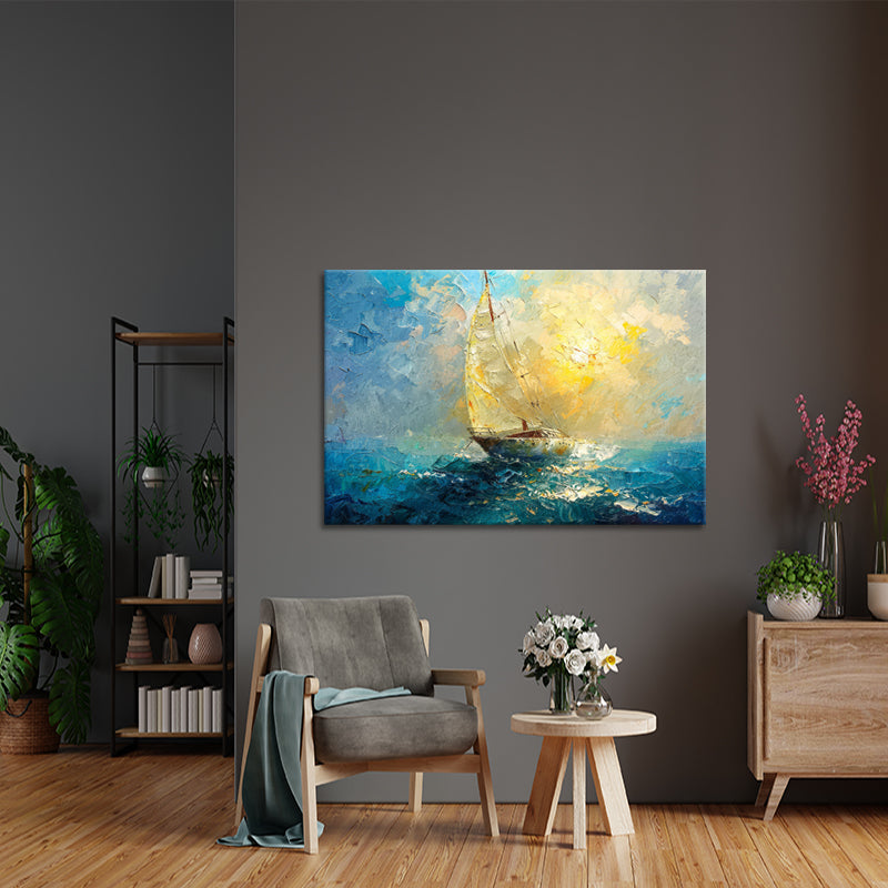 Zeilboot schilderij