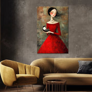 Frau im roten Kleid III