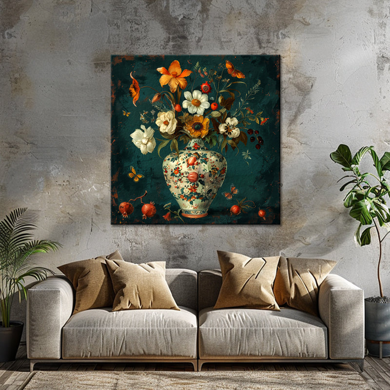 Groot vaas met bloemen